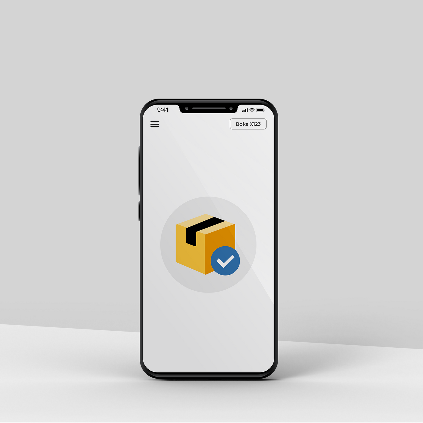 Boks app — parcel confirmed on phone