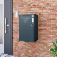 Anthracite Boks ONE on the front of a house