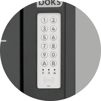 Opening by code on the Boks keypad