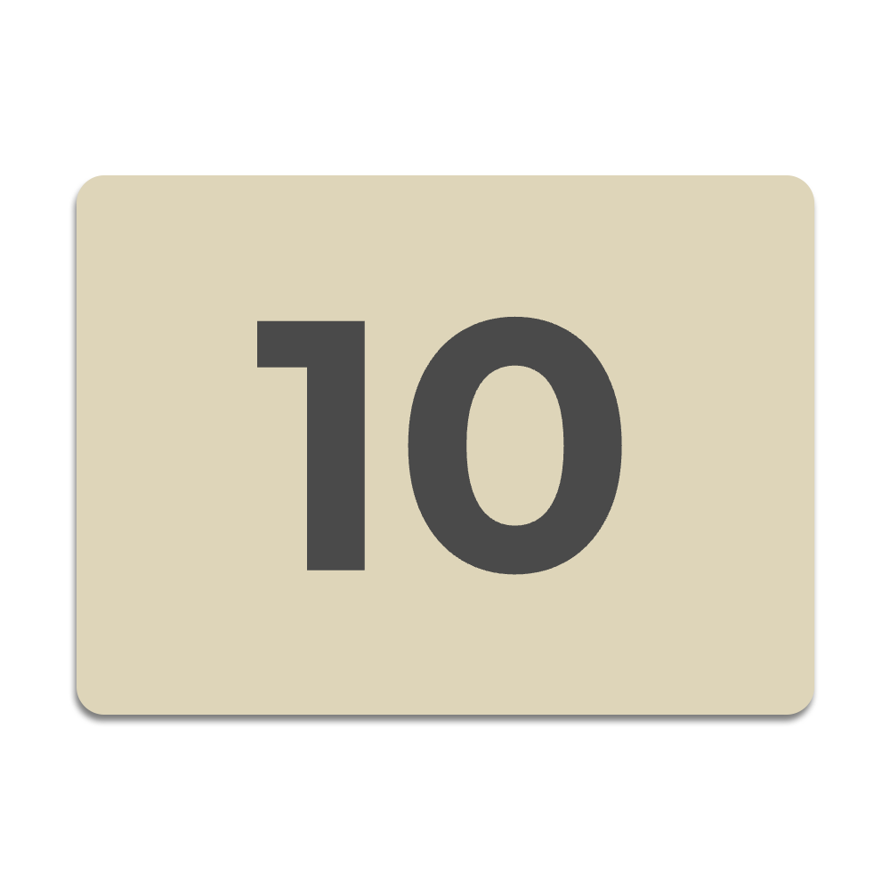 Plaque (13x9.5 Ivoire RAL 1015)
