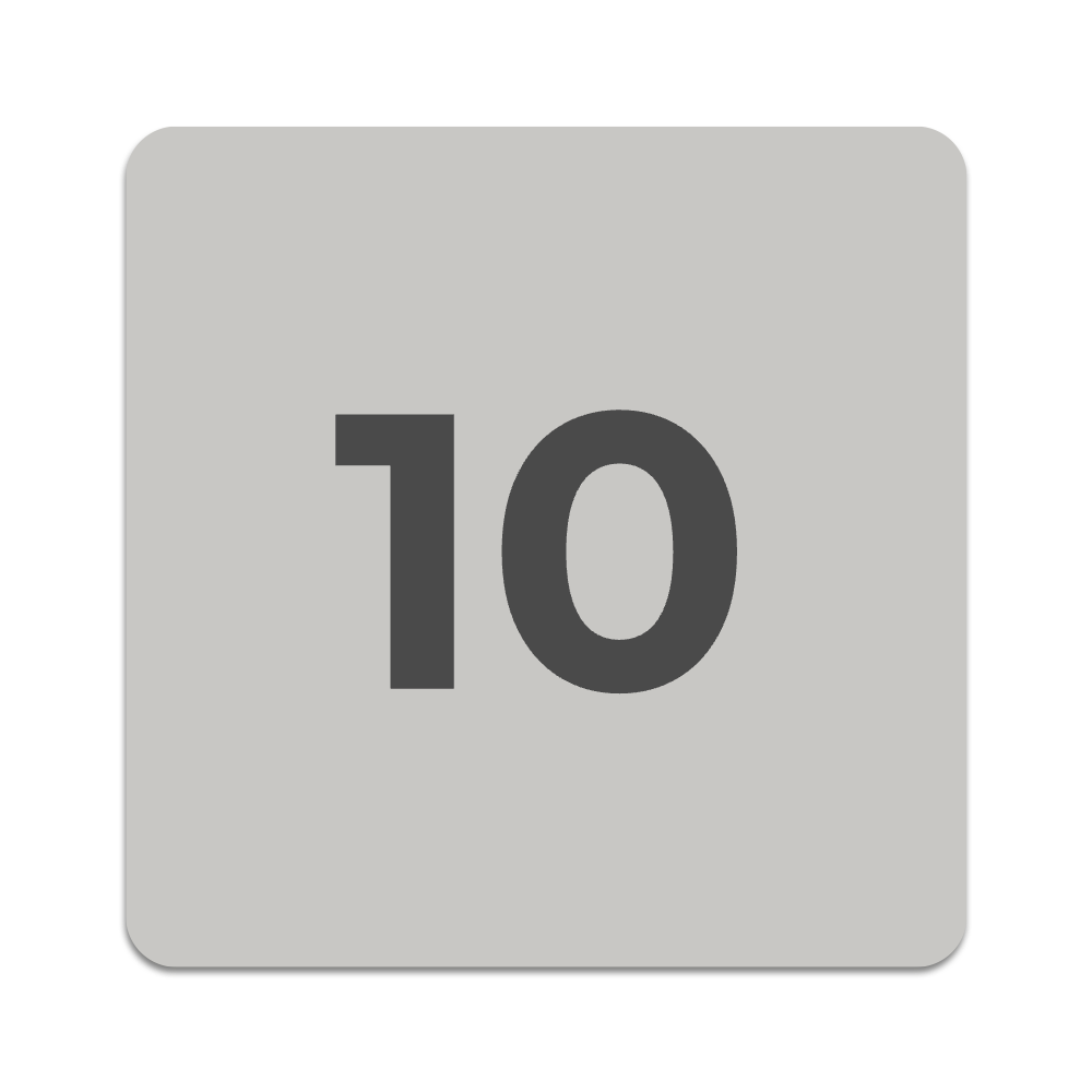 Plate (22x22 Pearl Grey RAL 7035)