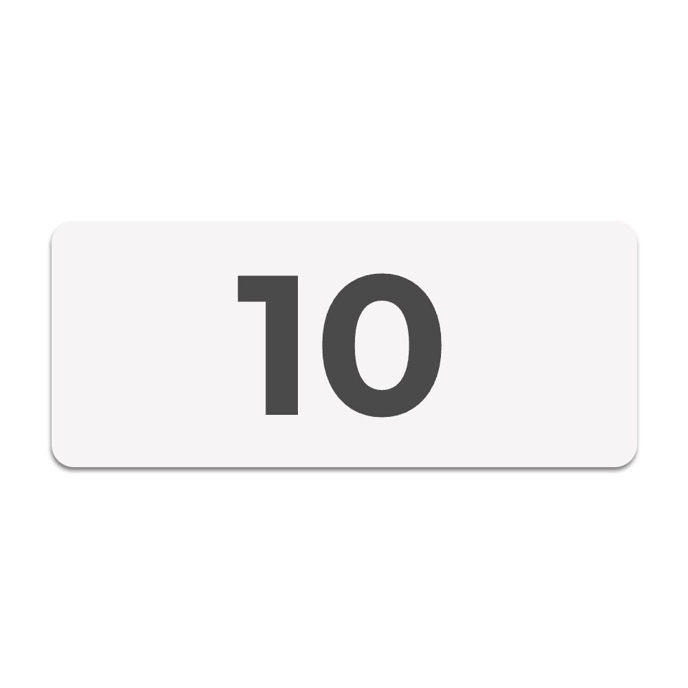 Plaque (30x12.6 blanche RAL 9010)