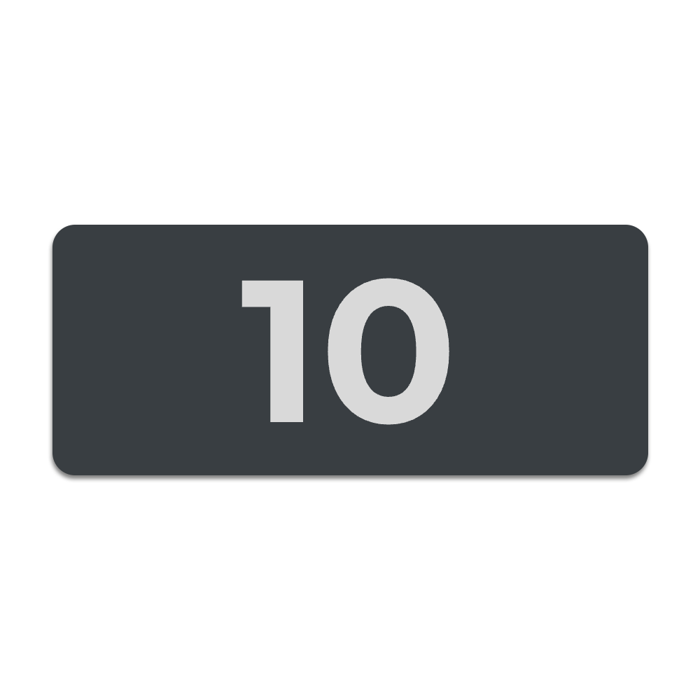 Plaque (30x12.6 Gris Anthracite RAL 7016)
