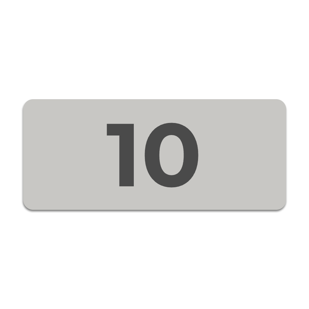 Plaque (30x12.6 Gris Perle RAL 7035)